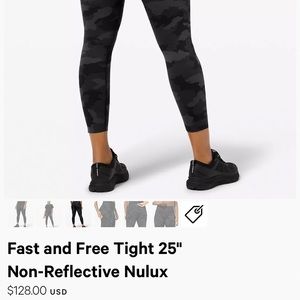 Lulu Lemon Fast and Free Tight 25”